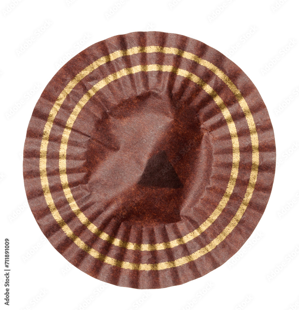 Poster paper round candy wrapper on isolated background