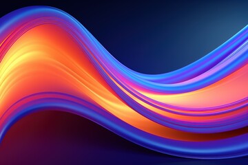 3D Abstract Colorful Wavy Smooth Lines Background, Ai Generated