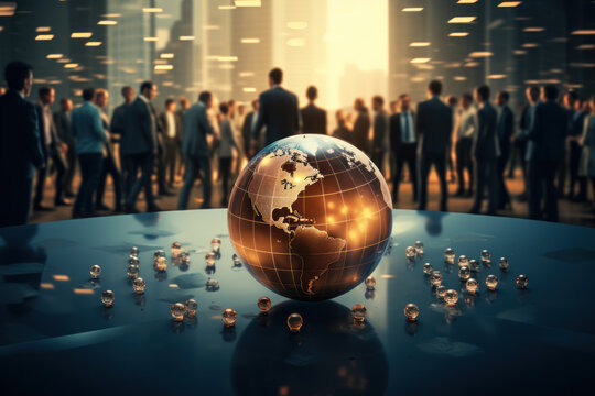 A multinational corporation engaging in international insurance coverage to address global business risks, showcasing the complexity of multinational risk management. Generative Ai.