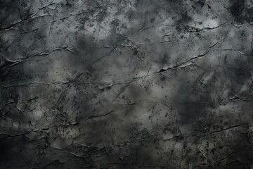 the black textured surface of a grungy background