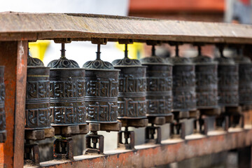 buddhist prayer wheels