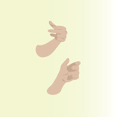 Hands in different position