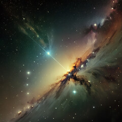 Obraz premium space scene with stars, space , quantum wavetracing_1