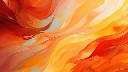 Abstraction of digital strokes in the style of painting amid with warm shades
