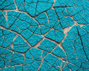 Cyan Cracked Stone Texture