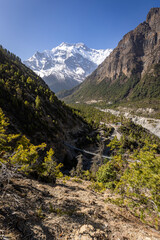 Fototapeta na wymiar landscape in the mountains in nepal