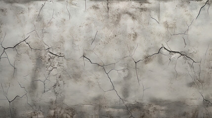 Concrete wall with thin cracks and barely noticeable traces of the shape - obrazy, fototapety, plakaty