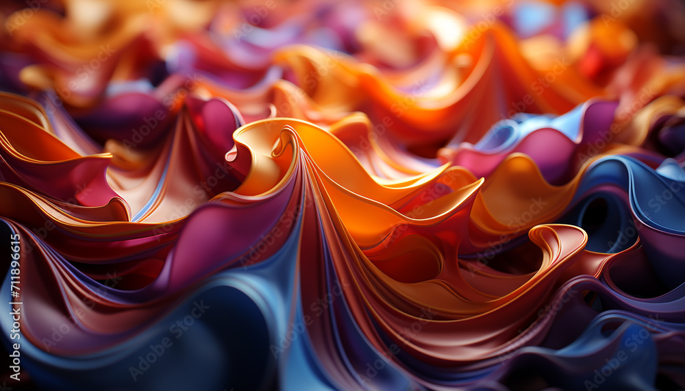 Poster abstract multi colored pattern backdrop with vibrant blue wave design generated by ai