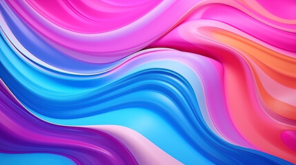 Naklejka premium Fluid abstract background with bright colors, like paints flowing along the canvas