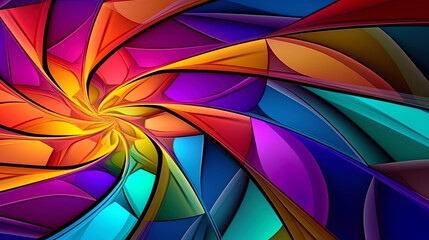 Geometric ornament a bright background with abstract geometric patterns