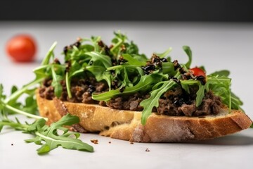 bruschetta with tomato and olives