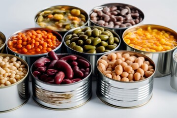 canned vegetables in a glass jar