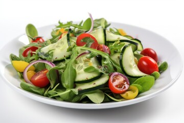 vegetable salad with cheese and olives