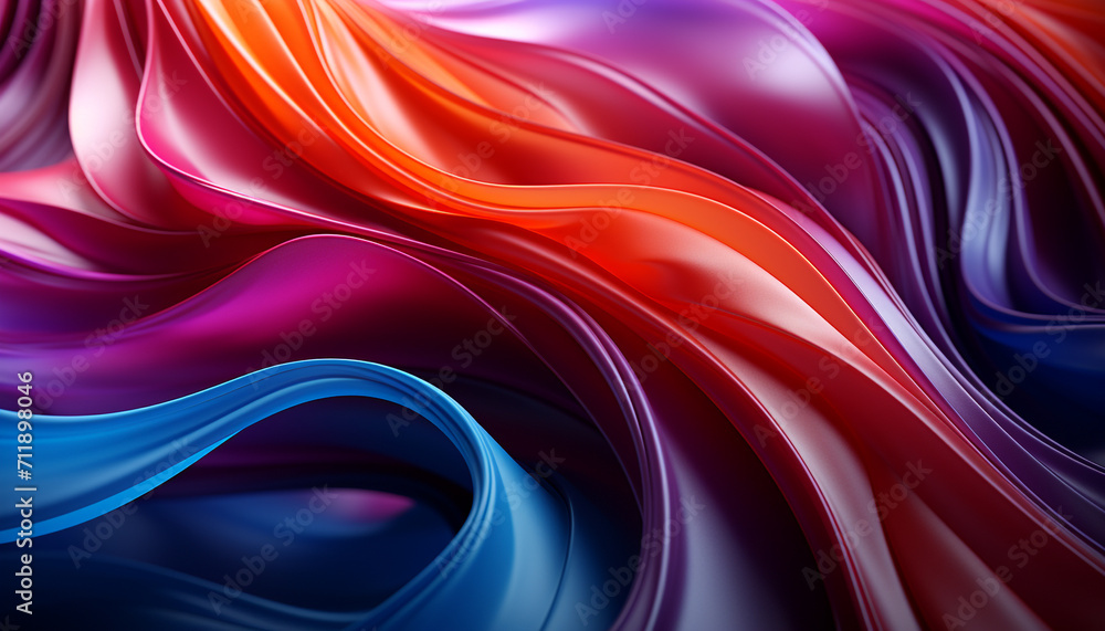 Poster abstract backdrop with a modern, futuristic wave pattern in vibrant colors generated by ai