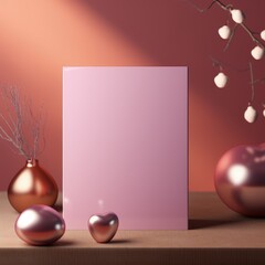 Capturing love: a stylish Valentine's Day mockup with copy space frame, perfect for creating personalized cards, digital displays, and romantic designs in a trendy and festive atmosphere.