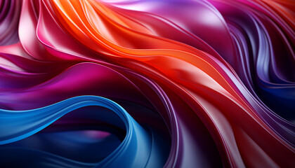 Abstract backdrop with a modern, futuristic wave pattern in vibrant colors generated by AI