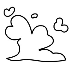 hand drawn cartoon smoke