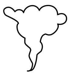 hand drawn cartoon smoke
