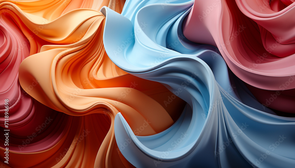 Poster abstract backdrop with flowing wave pattern, vibrant colors and modern design generated by ai
