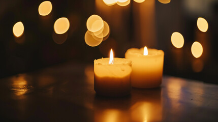 Romantic candles for special occasions. Romantic, love, special day themed backgrounds. red, yellow tinted candles