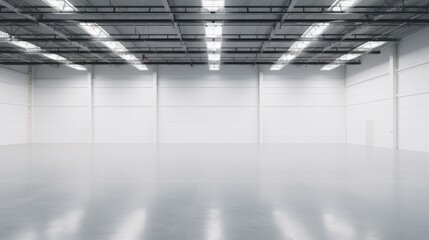 Minimalistic Clean Warehouse Interior AI Generated