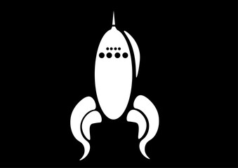 rocket logo minimalist vector