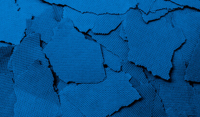 blue pieces of torn sheets of paper, background