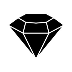 simple vector icon of gem diamond