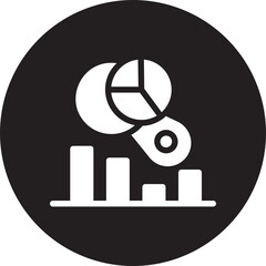 analytics glyph icon