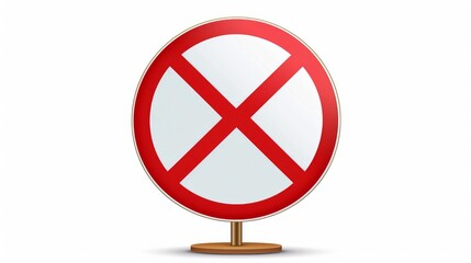 No Sign, isolated on white background, vector illustration