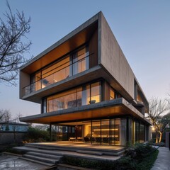 Contrasting architectural elements in home design, such as sustainable structures designed to withstand extreme situations