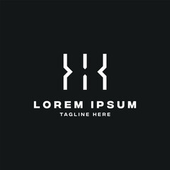 Vector minimal letter mark logo with initial X