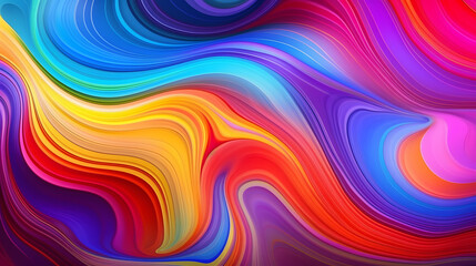 A psychedelic style with rainbow colors patterns, colorful liquid background