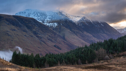 Fototapeta premium Ben Nevis with a moody sky, Fort William Scotland.