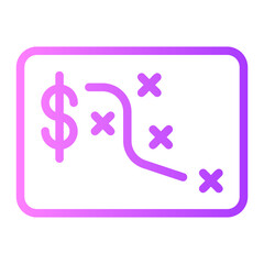 Obraz premium strategy gradient icon