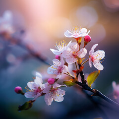 Pink Sakura in bloom, Spring decoration