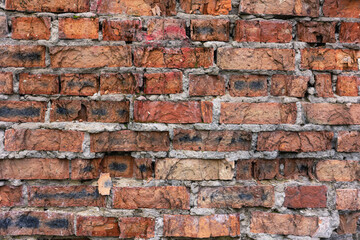 Red brick wall background. Brick wall texture.