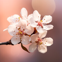 The spring apricot blossom scenery