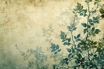 Vintage Floral Background with Textured Overlay, Artistic Design Concept