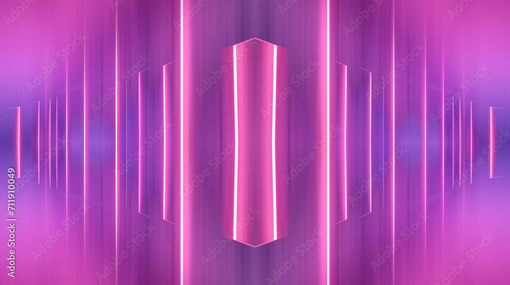 Wall mural Ultraviolet abstract light. Diode strip, light line. Purple and pink gradient. Modern background, neon light. Empty stage, spotlights, neon. Abstract light. 3D illustration