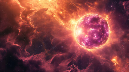 Obraz na płótnie Canvas the sun in space