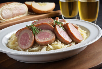 French-style sauerkraut from Alsace, known as choucroute