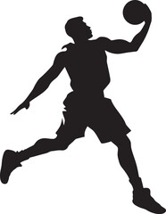 Sky Stratosphere Basketball Player Dunk Vector Icon for Soaring High 