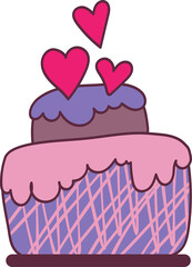 Romantic Elements. Valentine's day image. Islated object.