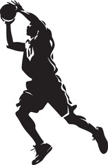 Dunk Dynasty Basketball Player Logo in Dynamic Vector Art 