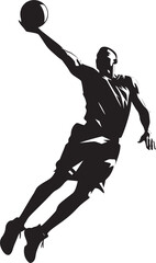 Aerial Allegiance Dunk Vector Icon for Hoop Devotees 