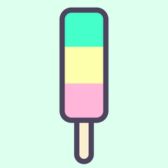 vector of ice cream cool cartoon cute