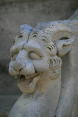 Detail of a stone bench at Sanssouci Park, Potsdam