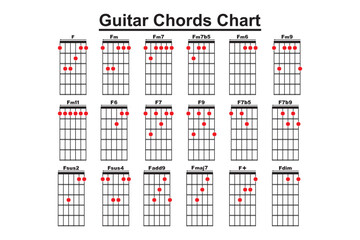 Collection of vector Guitar Chords