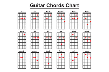 Collection of vector Guitar Chords